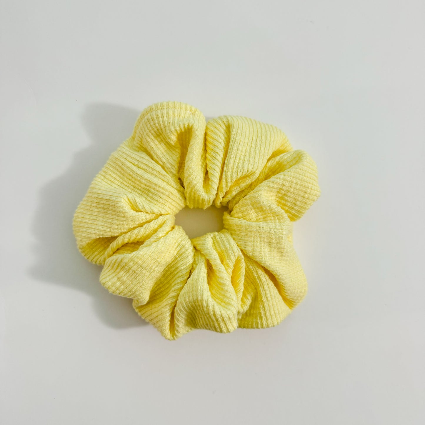 Yellow Rib Oversized Scrunchie