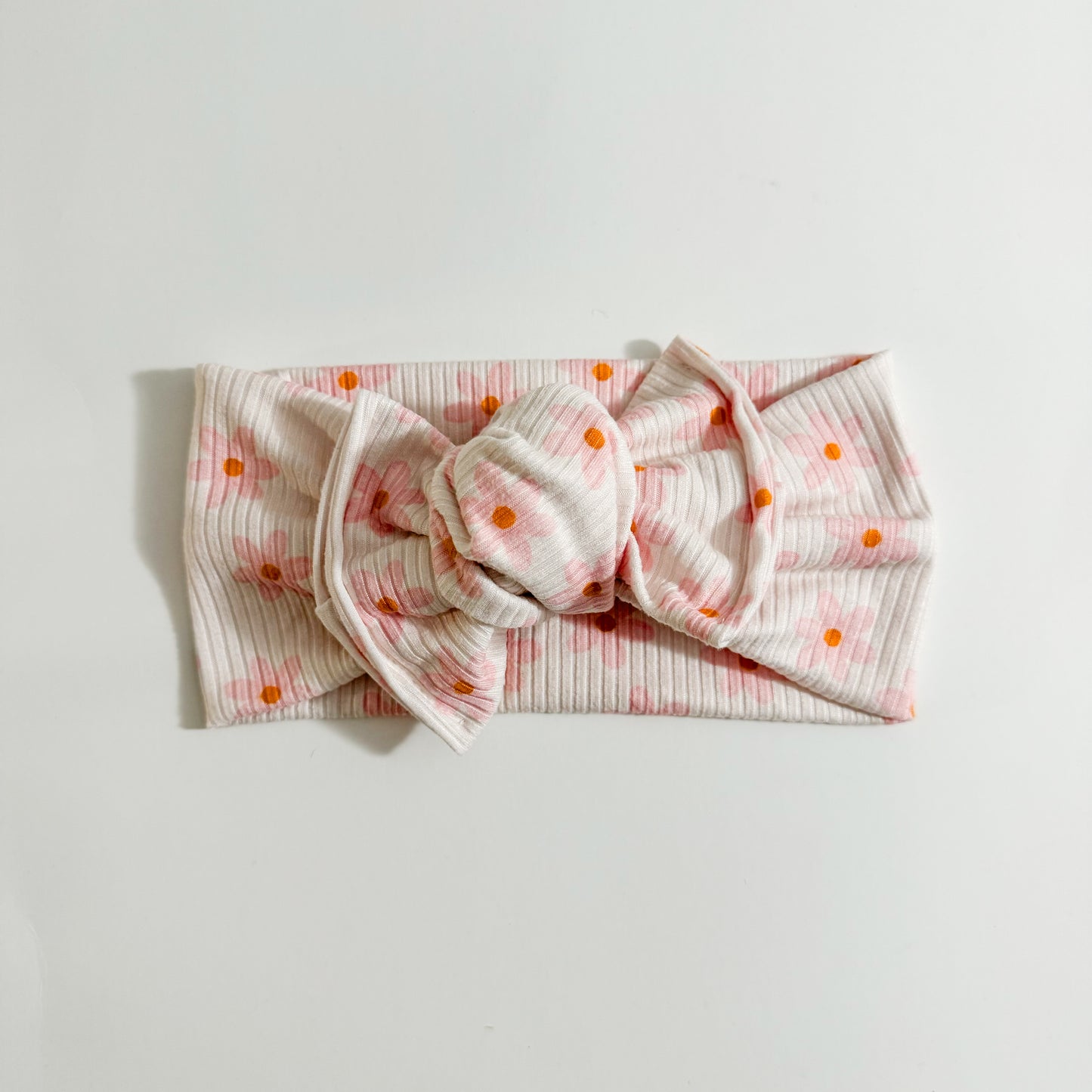 Pink Daisies Tie Headband