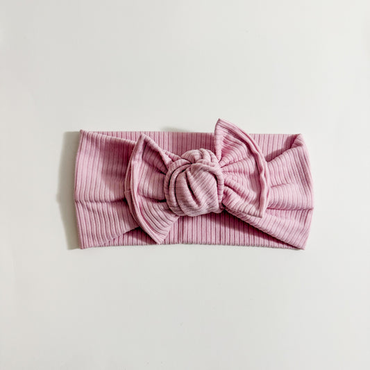 Lilac Rib Tie Headband