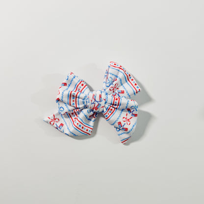 Dainty Bows & Flag Oversized Single Bow