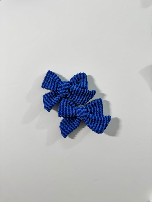 Royal Blue Small Pinwheel Single Bow