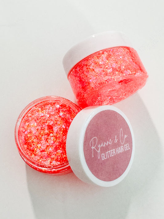 Neon Pink Glitter Hair Gel