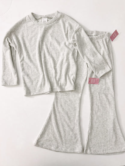 RTS 7/8y Cozy Grey Long Sleeve & Flare Pants