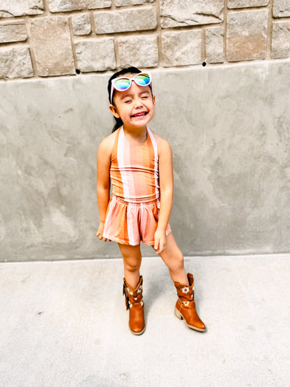 Golden Stripes Halter & Shorts